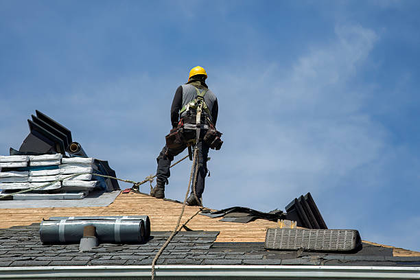 Professional Gutter Installation technician working in Sherwood, WI